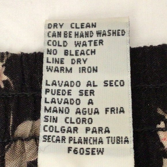 Sag Harbor - Black skirt with white and pink flowers and green foliage - Picture 12 of 12